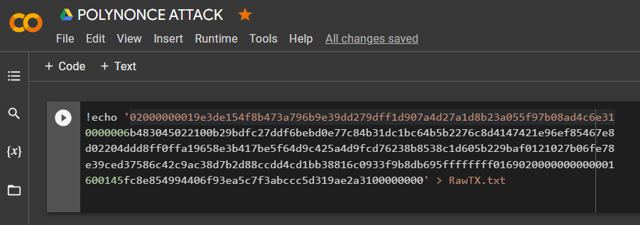 POLYNONCE ATTACK use BITCOIN signatures as a polynomial to an arbitrarily high power of 128 bits to obtain a private key